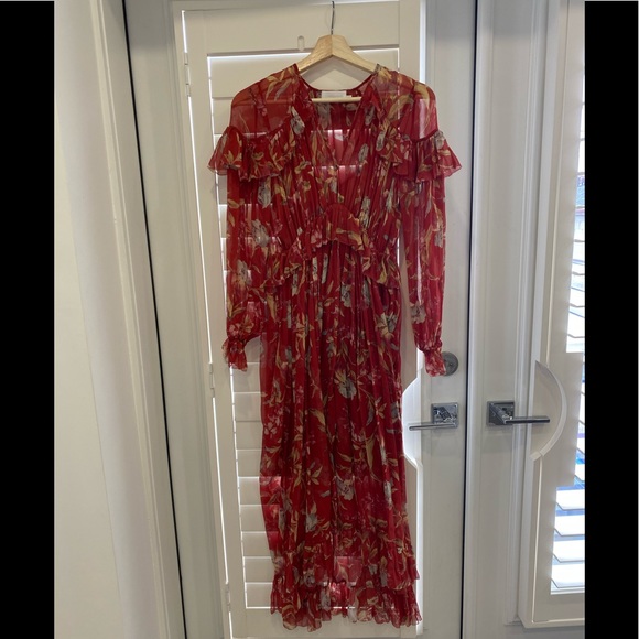 Zimmermann Dresses & Skirts - Beautiful red floral Zimmerman maxi dress